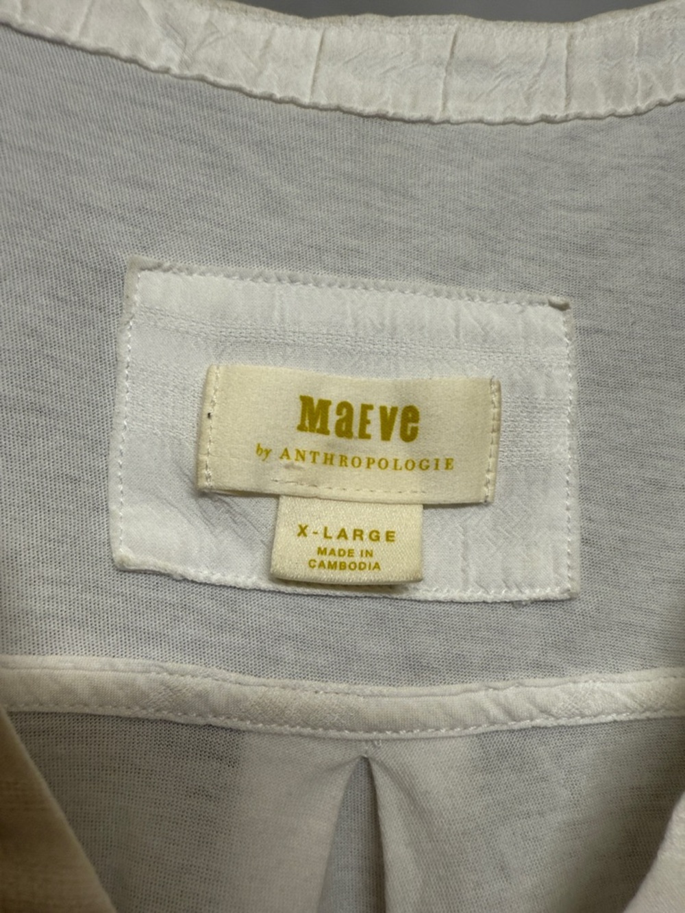 Anthropologie Maeve White Tunic Top - Picture 2 of 6